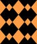 Black orange halloween simple harlequin seamless pattern vector