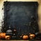 black and orange halloween textured for mystic halloween background with pumkins