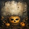 black and orange halloween textured for mystic halloween background with pumkins