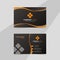 Black and Orange Theme Business Card or Visiting Card Both Side