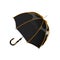 Black orange umbrella. Protection against bad weather from futuristic materials. Realistic vctors illustration of modern opened