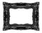 Black ornate frame on white