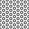 Black outline hexagons. Vector seamless pattern