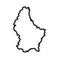 Black outline of Luxembourg map
