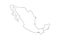 Black outline of Mexico map