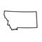 Black outline of Montana map