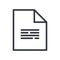 Black outline paper document sumbol. education and knowledge vector icon.