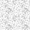 Black outlines circles on a white background in a seamless repeating pattern