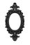 Black oval frame