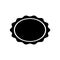 Black oval seal stamp lace. Vector