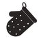 Black oven glove icon on white background. flat style. oven glove icon for your web site design, logo, app, UI. cooking glove