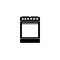 Black Oven icon isolated on white background