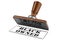 Black-owned businesses stamp. Wooden stamper, seal with text black-owned businesses, 3D rendering