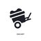 black oxcart isolated vector icon. simple element illustration from transportation concept vector icons. oxcart editable logo