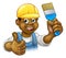 Black Painter Decorator Cartoon Character