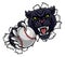 Black Panther Baseball Mascot Breaking Background