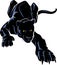 Black Panther Crouching Hunt, Large Predator Cat