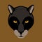 Black Panther face vector illustration flat style front