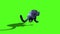 Black Panther Feline Runcycle Green Screen Back 3D Rendering Animation Animals