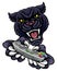 Black Panther Gamer Player Mascot