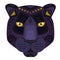 Black Panther puma Head Logo. Vector decorative Emblem.