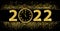 Black Paper Banner Golden Sand Clock 2022