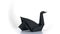 Black paper handmade swan.