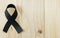 Black paper mourning ribbon