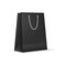 Black paper shopping bag with rope handle mockup