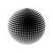 Black pattern on halftone background. Contemporary image. Grunge vector. Vector illustration.