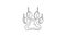 Black Paw print line icon on white background. Dog or cat paw print. Animal track. 4K Video motion graphic animation