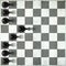 Black pawn with the shadow of the queen, in front of the pawns. Top view. Leadership concept. Strength and aspirations