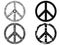 Black peace symbol