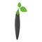 Black peas icon, isometric style