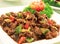 Black Pepper Beef on White Plate