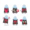 Black pepper shake cartoon character with love cute emoticon