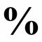 Black percent symbol