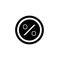 Black percentage icon on a white background. Vector EPS10