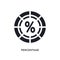 black percentage isolated vector icon. simple element illustration from infographics concept vector icons. percentage editable