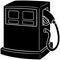 black petrol silhouette or flat hose illustration of fuel logo oil for petroleum with transportation icon and gas shape