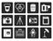 Black Photography equipment icons