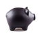 Black piggy bank