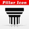 Black pillar vector icon design