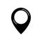 Black Pin map. Gps Point. Location icon