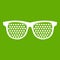 Black pinhole glasses icon green