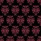 Black and pink damask stylized seamless pattern, vector