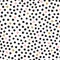 Black, pink and gold hand drawn doodle vector big dots pattern.