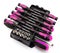 Black and pink screwdriver set in organizer box isolated