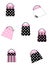 Black & Pink Shopping Bags Background