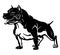 Black Pitbull Dog Breed Silhouette